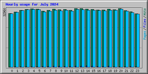 Hourly usage for July 2024