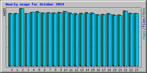 Hourly usage for October 2024