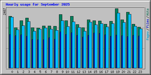 Hourly usage for September 2025